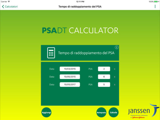 PSA DT Calculator for iPad