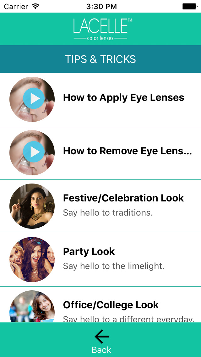 Lacelle Color Contact Lenses for iPhone