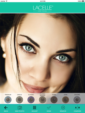 Lacelle Color Contact Lenses for iPad