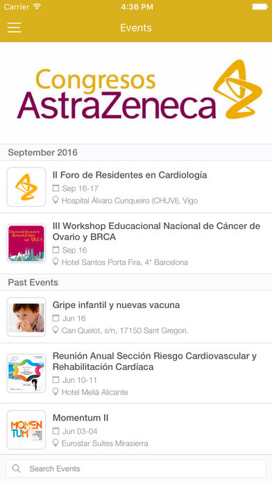 Congresos AstraZeneca for iPhone
