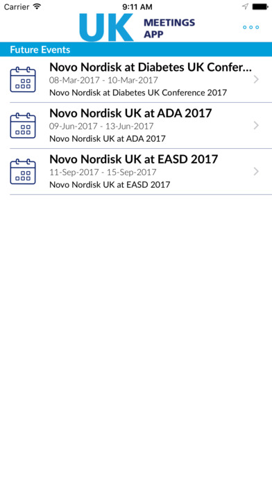 UK Meetings App for iPhone