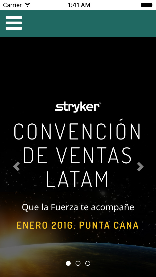 Stryker Events for iPhone
