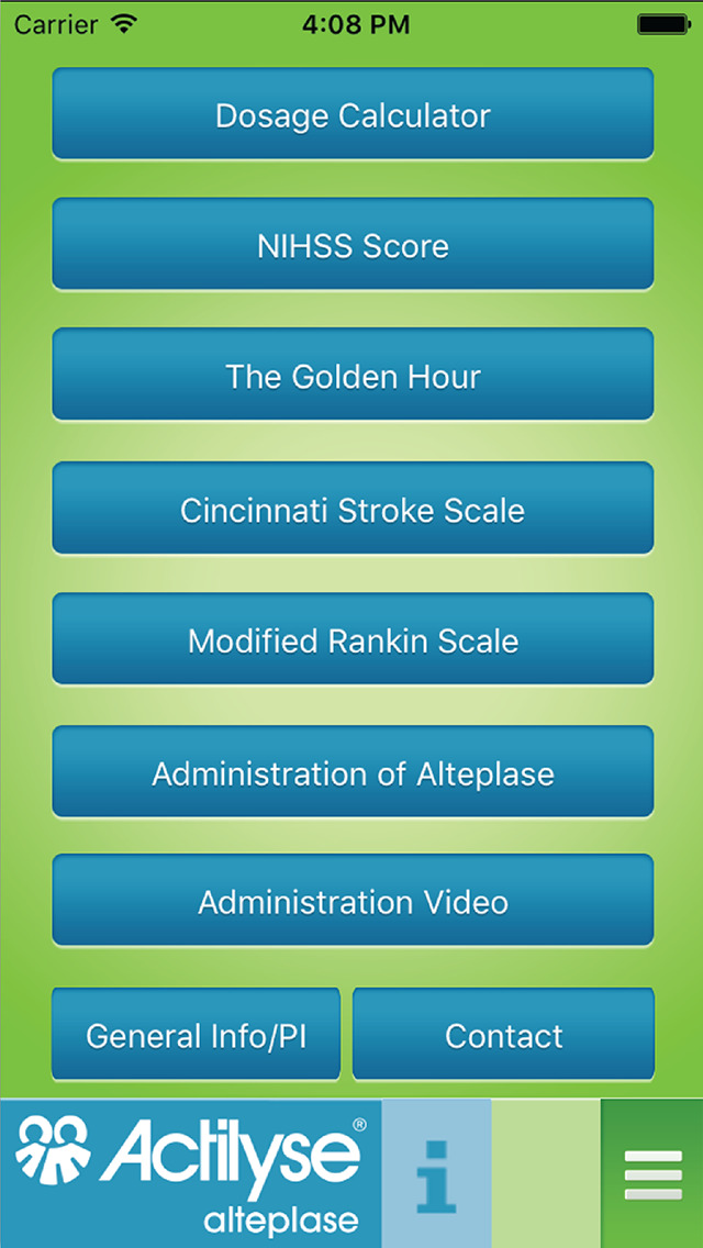 Actilyse Dosage Calculator for iPhone