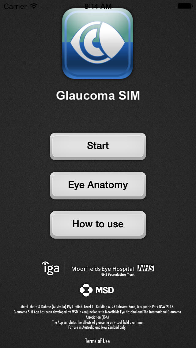 Glaucoma SIM Aus for iPhone