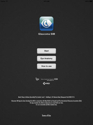 Glaucoma SIM Aus for iPad
