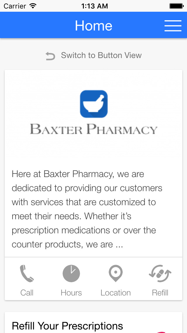 Baxter Pharmacy for iPhone