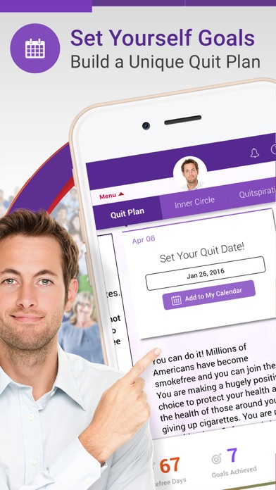 Quitter’s Circle: Stop Smoking with a Quit Plan and a Circle of Support for iPhone