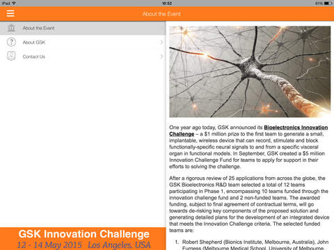 GSK Innovation Challenge for iPad