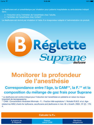 B-Reglette Suprane® : Monitorer la profondeur de l’anesthésie for iPad