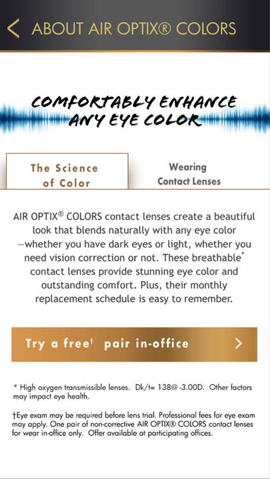 AIR OPTIX® COLORS - Color Studio for iPhone