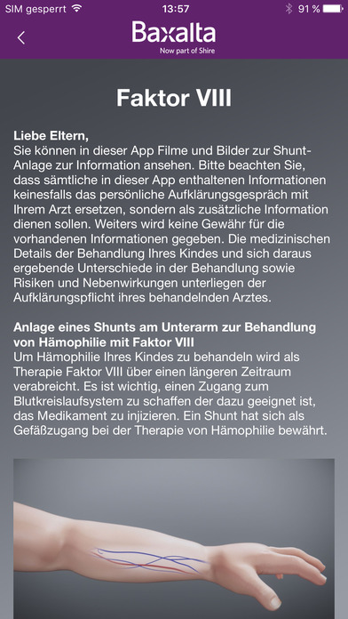 Faktor VIII Shunt for iPhone