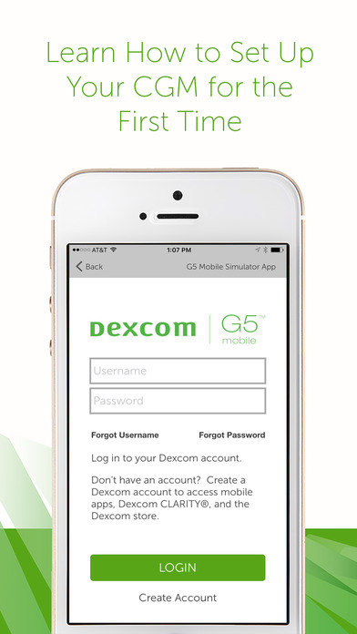 Dexcom G5 Mobile Simulator for iPhone