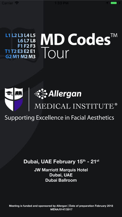 MD CODES Tour Allergan DUBAI for iPhone