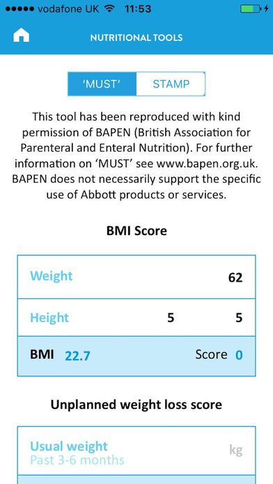 Abbott Nutritional App for iPhone
