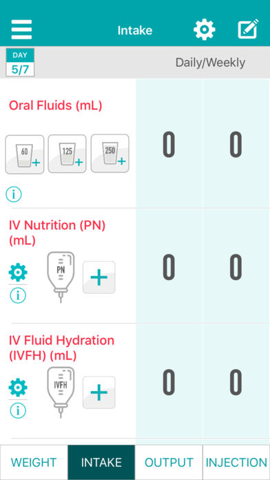 Parenteral Support Patient Diary (PSPD) for iPhone