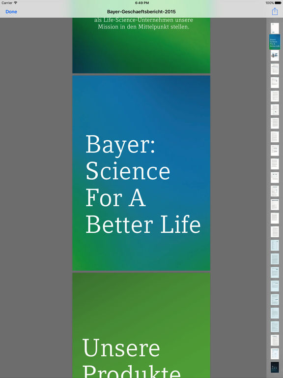 Bayer Integrated Reports for iPad