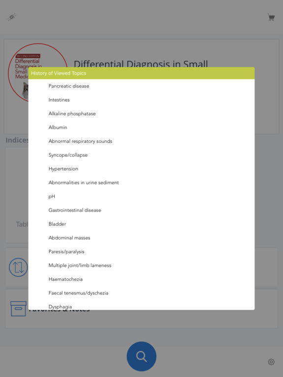 Differential Diagnosis in Small Animal Medicine for iPad