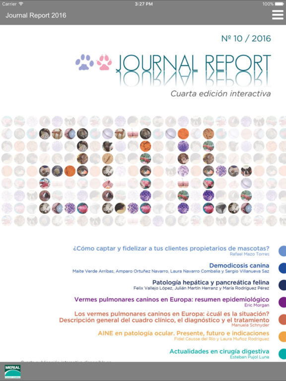 Merial Journal Report 2016 for iPad