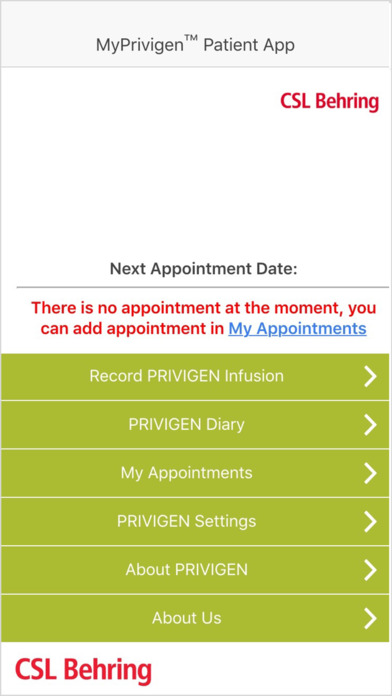 MyPrivigen™ Patient App for iPhone