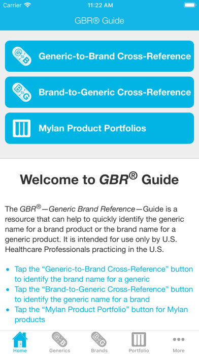 Mylan GBR Guide for iPhone