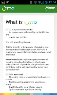 OTTO contact lenses reminder