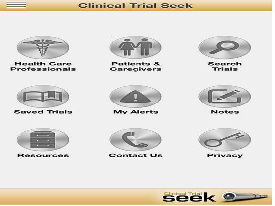 Clinical Trial Seek for iPad