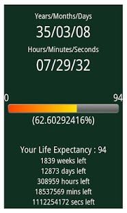 Life Expectancy Timer