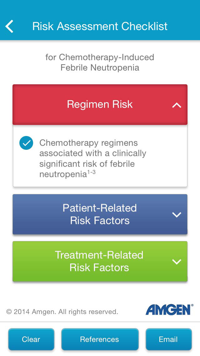 Amgen Oncology Nursing Tool for iPhone