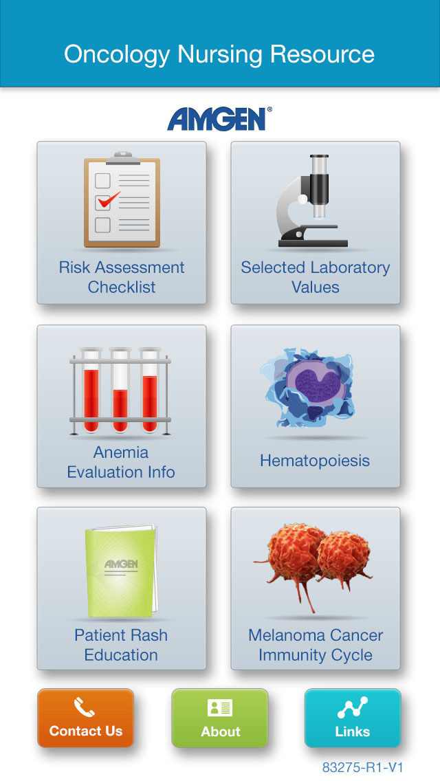 Amgen Oncology Nursing Tool for iPhone