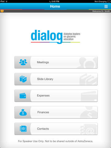 DIALOG Faculty Network Mobile App for iPad