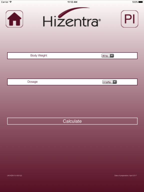 Hizentra Dose Calculator for iPad