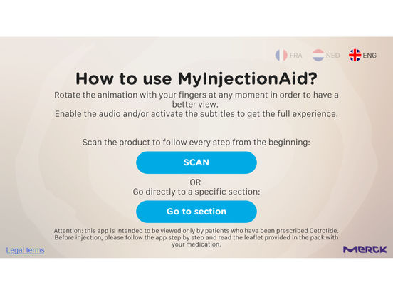 MyInjectionAid App for iPad