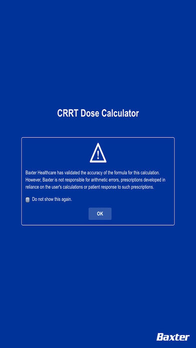 CRRT Dose Calculator for iPhone