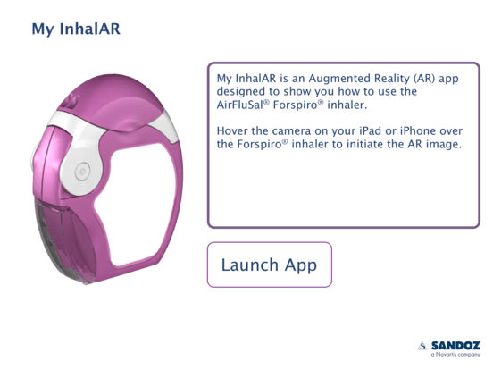 My InhalAR for iPad