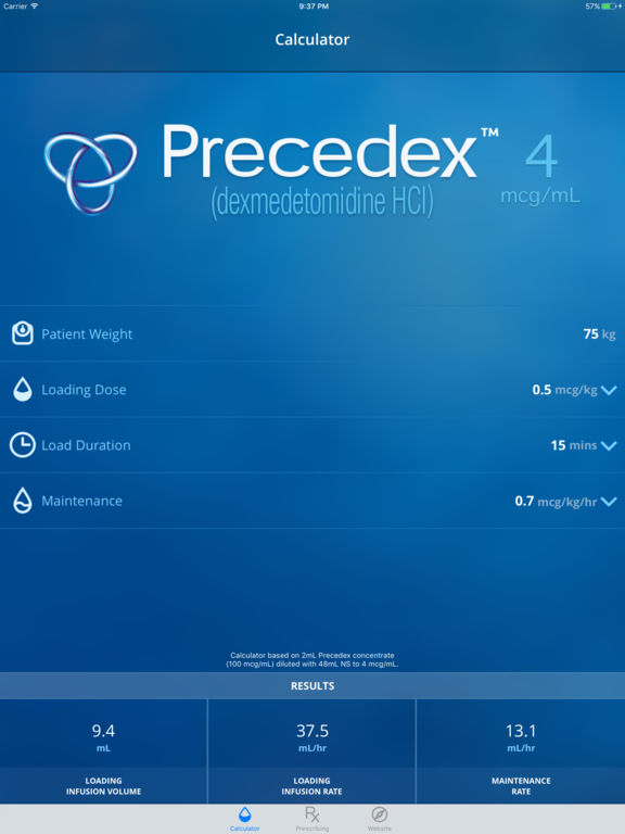 Precedex (Dexmedetomidine) for iPad