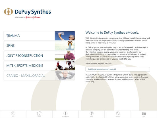 DePuy Synthes eModels for iPad