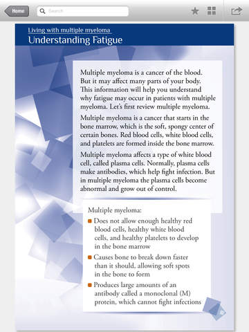 Multiple Myeloma Resource Center for iPad